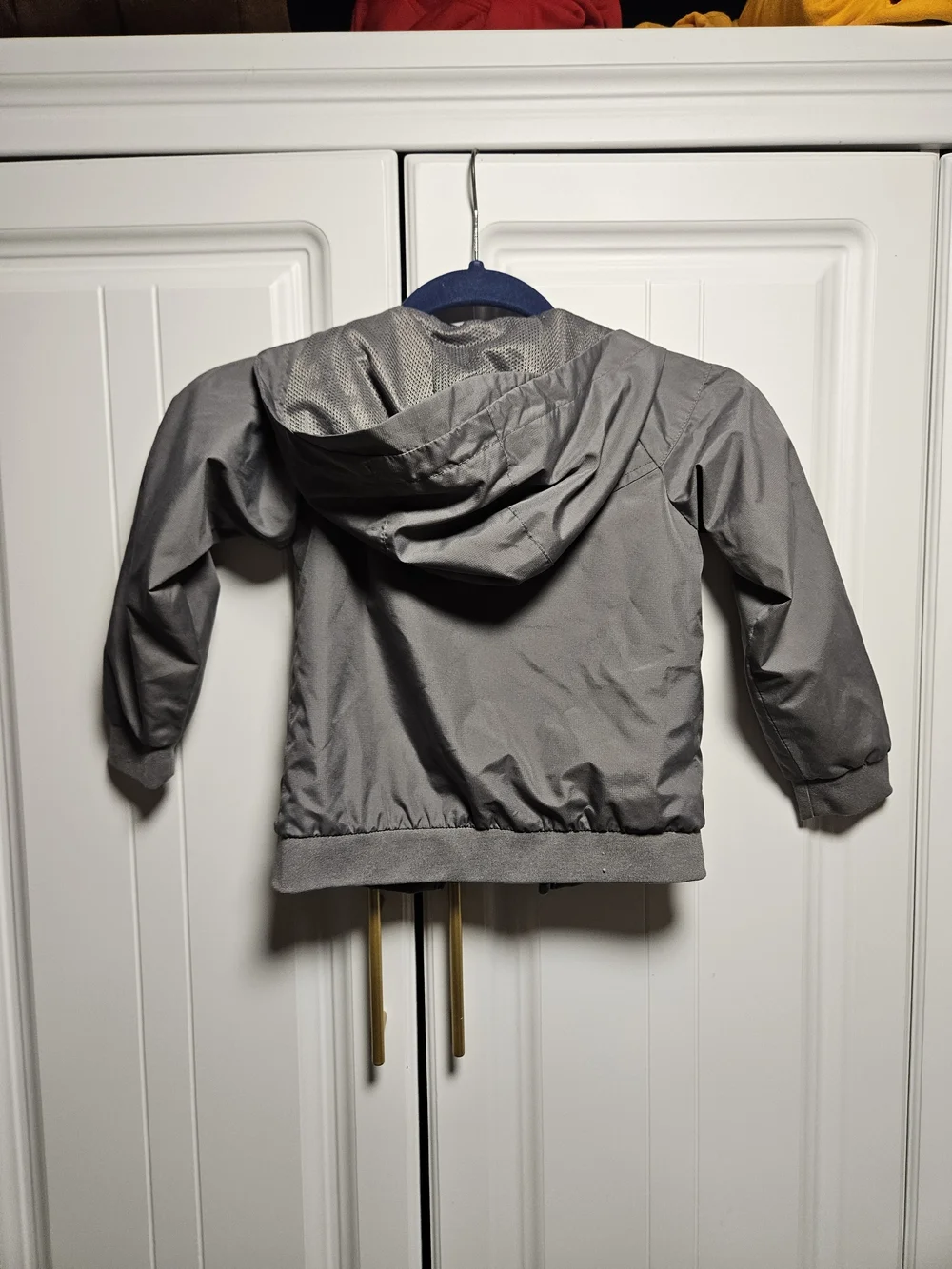 Nike Kids' Hooded Windbreaker Jacket - Gray